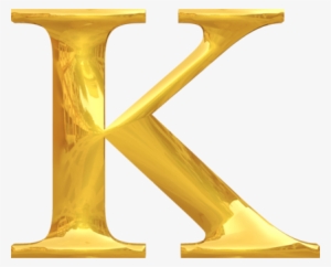 Letter Case Apollo And Marsyas Alphabet Typography - Golden Letter K Png