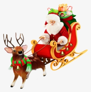 Santa And Sleigh Icon - 500x500 PNG Download - PNGkit