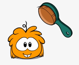 Orange Puffle Brush No Background - White Puffle