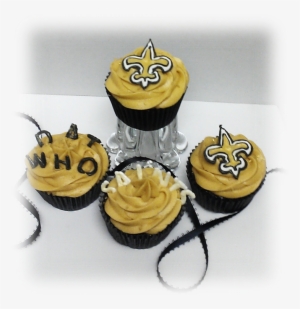 New Orleans Saints Football Theme Cupcakes - Saints Cupcakes