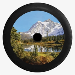 Jeep Wrangler Jl Backup Camera Snowy Mountain Overlooking - North Cascades National Park, Mount Shuksan