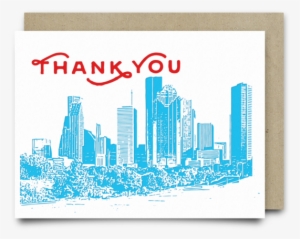 Houston Skyline Thank You Card - Houston