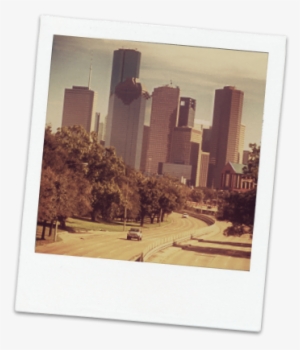 Skyline Vintage Polaroid - 1980s Houston