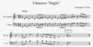 Cheerios "jingle" Sheet Music Composed By Christopher - Tuba Call Out Sheet Music