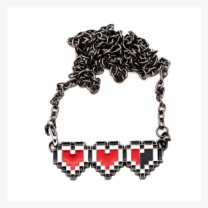 Legend Of Zelda Heart Container Perler Bead Necklace