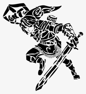 Tribal Art Drawings - Zelda Black And White