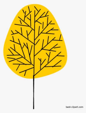 Yellow Tree Free Clip Art - Clip Art
