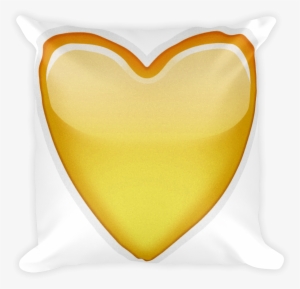Emoji Pillow - Yellow Heart - Throw Pillow