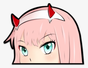Zero Two Peeker - Zero Two Peeking Sticker