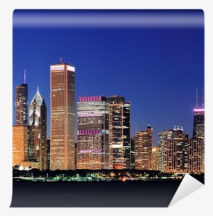 Chicago City Skyline At Dusk Photography By Eazl, Orange