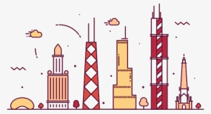Chicago Skyline Cartoon