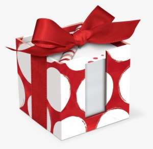 Red Bold Dot Memo Set With Pen - Lady Jayne Navy Sky Trees Memo Cube With Pen