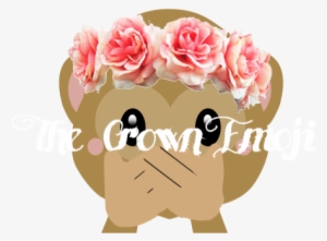The Crown Emoji - Flower Crown Monkey Emoji
