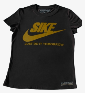 Mens Sike Just Do It Tomorrow Gold Sparkle T-shirt - Nike