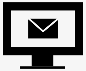 Computer Email On Monitor Screen Interface Symbol Comments - Icon Computer Email