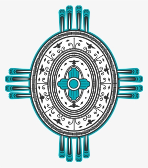 Oval Zia Concho Print