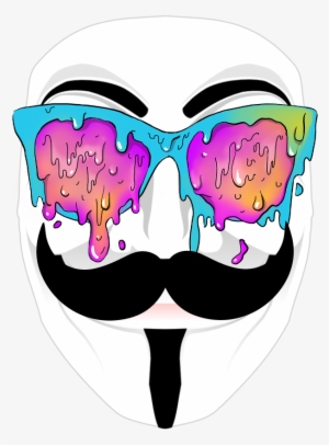 Colorful Colorsplash Popart Anonymous Mask Stickers - Pop Of Art Round Ornament