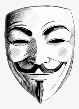 Picture Transparent Stock Anonymous Drawing Face - Mascara V De Vingança Desenho