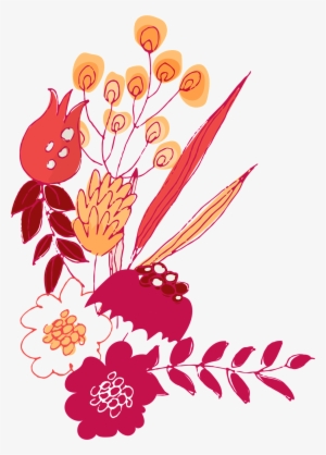 Hand Drawn Pomegranate Flower Png Transparent - Flower