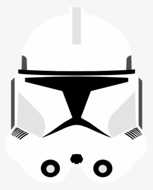 Clone Trooper Helmet Png Picture Library - Clone Trooper Helmet Black And White