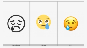 Crying Face On Various Operating Systems - Face