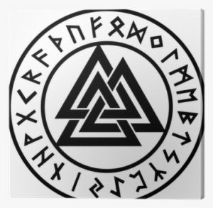 Valknut, Runen Kreis, Odin Symbol, Dreieinigkeit Canvas - Odin's Knot Tattoo