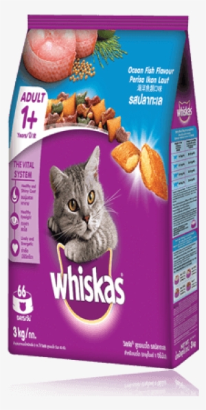 Whiskas® Dry Food Adult With Ocean Fish - Whiskas Adult Cat Food Pocket Tuna Flavour, 3 Kg Pack