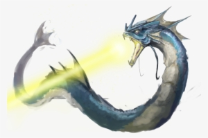 Clip Art Freeuse Gyarados Drawing Realistic - Beam Dragon