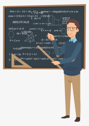 Maths Teacher Blackboard Vector - Teacher