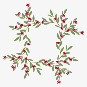 Christmas Holly Border Png Clip Art Library Library - Euclidean Vector