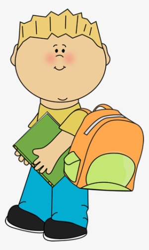 Children Walking Clip Art - Boy With Backpack Clip Art
