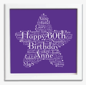 Bold Star Personalised Word Art Framed - Art