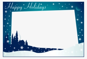 Happy Holidays Border Png Download - Seasons Greetings Card Template