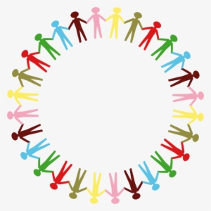 Unity Transparent Word Art - Stick Figure Holding Hands Circle