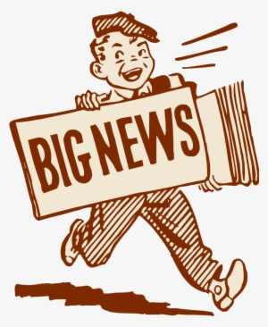 News For The Cookbook Love Family - Big News Clipart