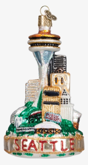 Click - Old World Christmas Seattle Skyline Glass Washington