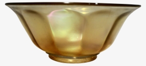 Imperial Wide Panel Marigold Carnival Flared Bowl - Carnival Glass