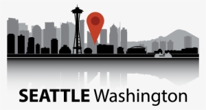 Doordash Hotspots Seattle - Silhouette Seattle Skyline
