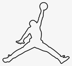 Graphic Library Drawing Jordans Jumpman - Jordan Logo Png Blanco