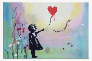 Banksy Girl With Balloon There Is Always Hope Canvas - Banksy