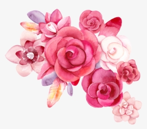 4 Cards - Watercolor Flower Drawing Png