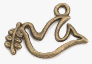 Brass Peace Dove Charm - Locket