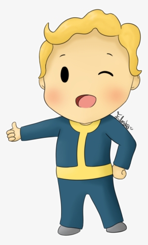 Chibi Vault Boy By Eloska On Deviantart Clipart Royalty - Fall Out 4 Chibi