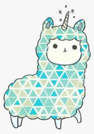 Blue Triangle Tiled Llamacorn - Galaxy Llamacorn