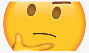 Emoticon Transparent Clueless - Thinking Face Emoji Big