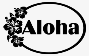 Aloha - Hibiscus Flower Black And White Border - 450x450 PNG Download ...