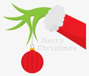 Grinch Silhouette At Getdrawings - Grinch Hand With Ornament Svg