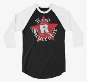 Edge "rated R Superstar" 3/4 Sleeve Raglan T-shirt - Roman Reigns Unleash The Big Dog Tee