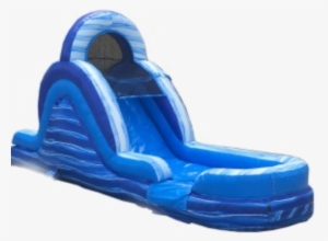 Blue Wave Dry Slide - 12' Blue Rear Entry Wet Or Dry Slide - Water Slide