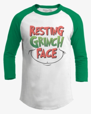 Resting Grinch Face - O.c.d. - Raglan / White/red / S